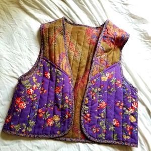 reversible boho mini vest